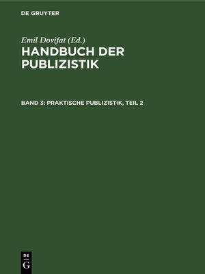 cover image of Praktische Publizistik, Teil 2